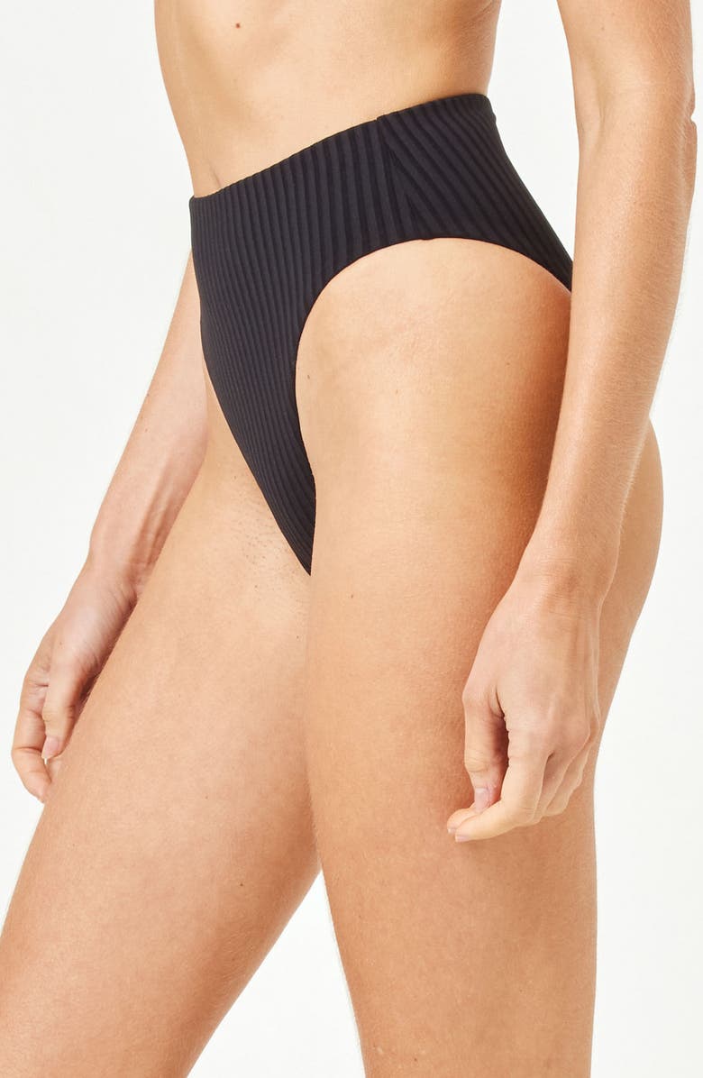 LSPACE Savannah High Waist Bikini Bottoms, Alternate, color, Black