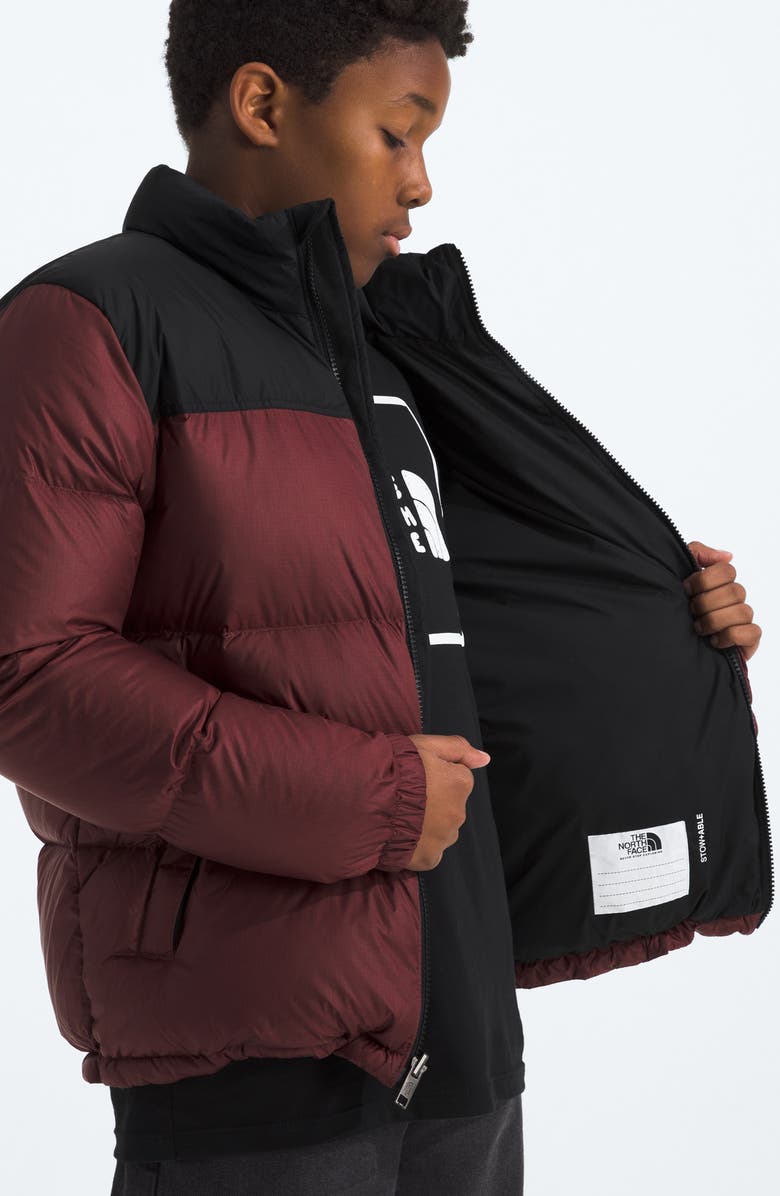 The North Face Kids' 1996 Retro Nuptse<sup>®</sup> Packable 700 Fill Power Down Jacket, Alternate, color, Sumac