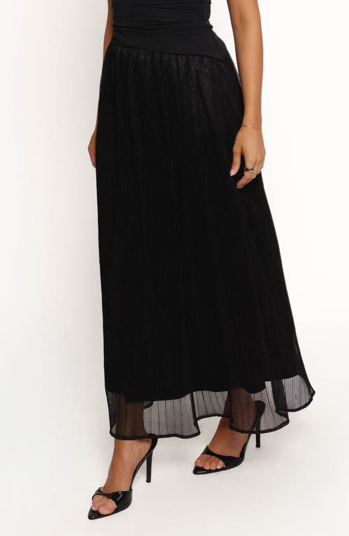 Petal And Pup Petal & Pup Tricia Metallic Maxi Skirt In Black