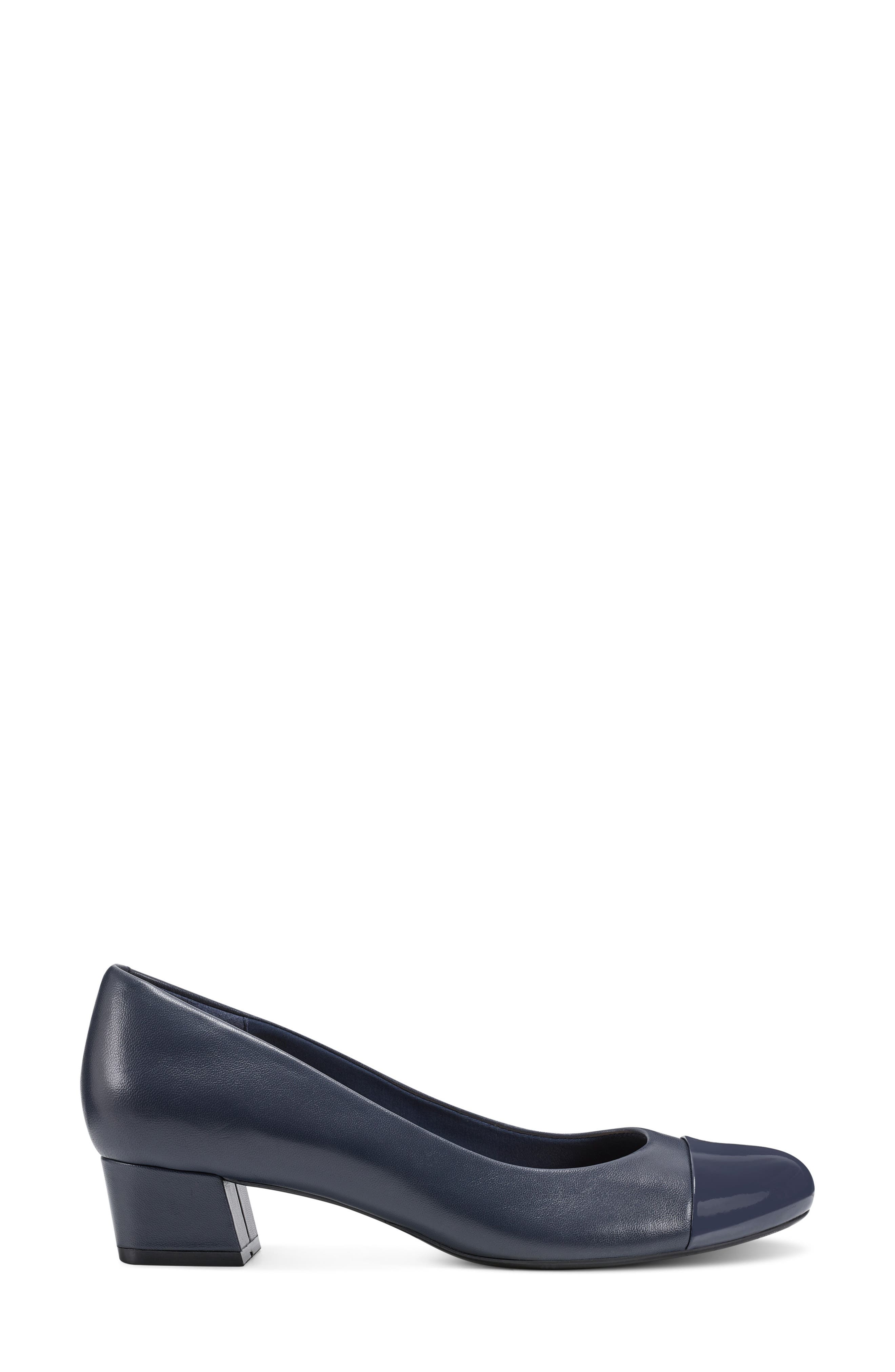 Easy Spirit Lucinda Cap Toe Pump, Alternate, color, Dark Blue