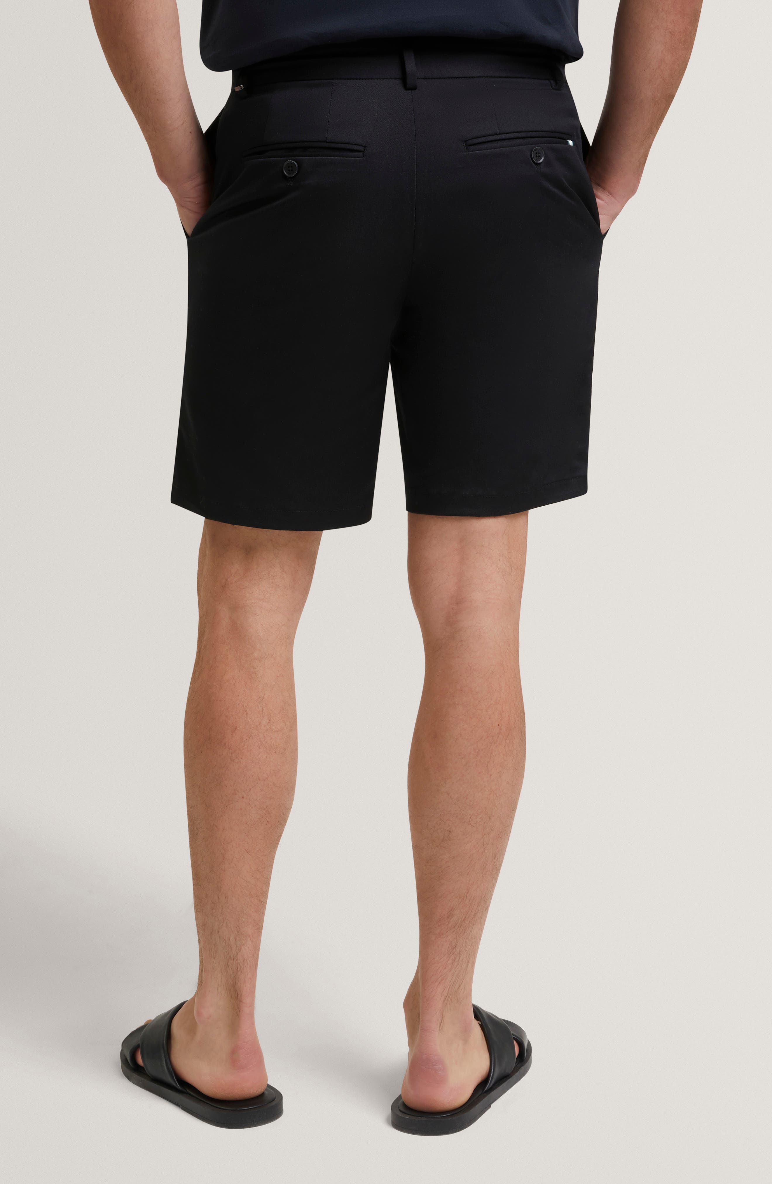 Loweton Slim Fit Stretch Cotton Chino Shorts - image 2