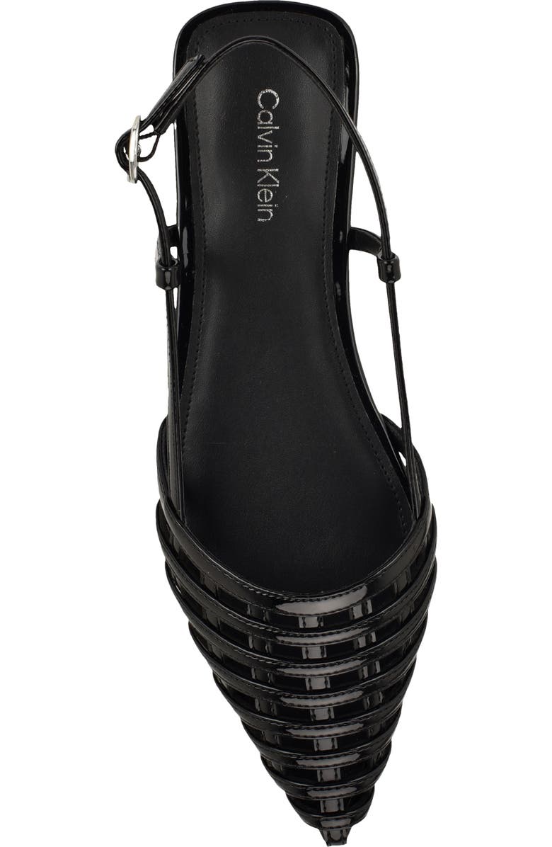 Calvin Klein Glessia Slingback Flat, Alternate, color, Black