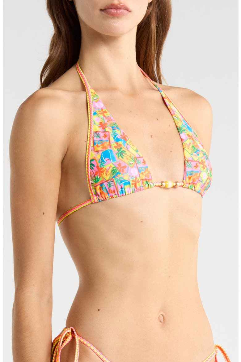 Bind Halter Bikini Top, Alternate, color, SUNSHINE SNAP