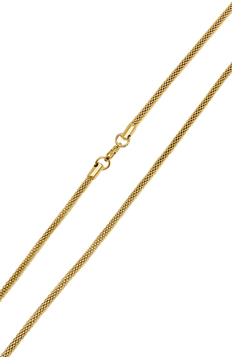 Adornia Water Resistant Textured Chain Necklace, Alternate, color, 