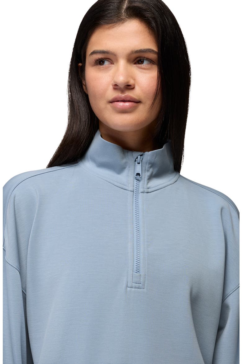 Shea Soft Relaxed Half Zip Pullover, Alternate, color, GLACIER SKIES