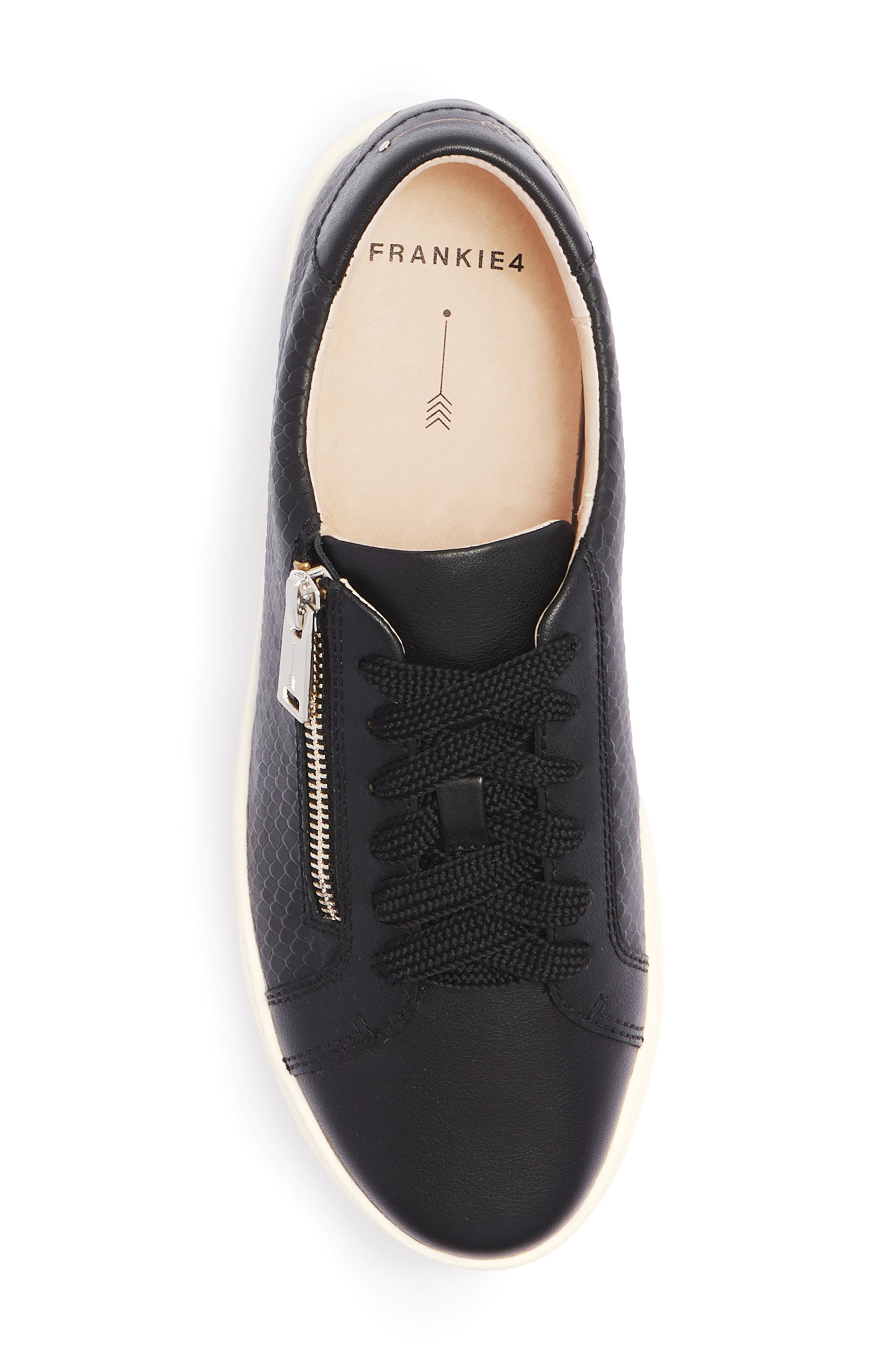 FRANKIE4 Billie II Zip Sneaker, Alternate, color, Black Emboss