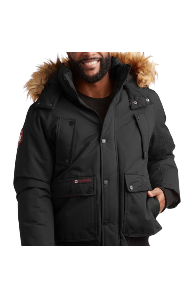 CANADA WEATHER GEAR Men's Heavyweight Bomber Jacket, Main, color, Black
