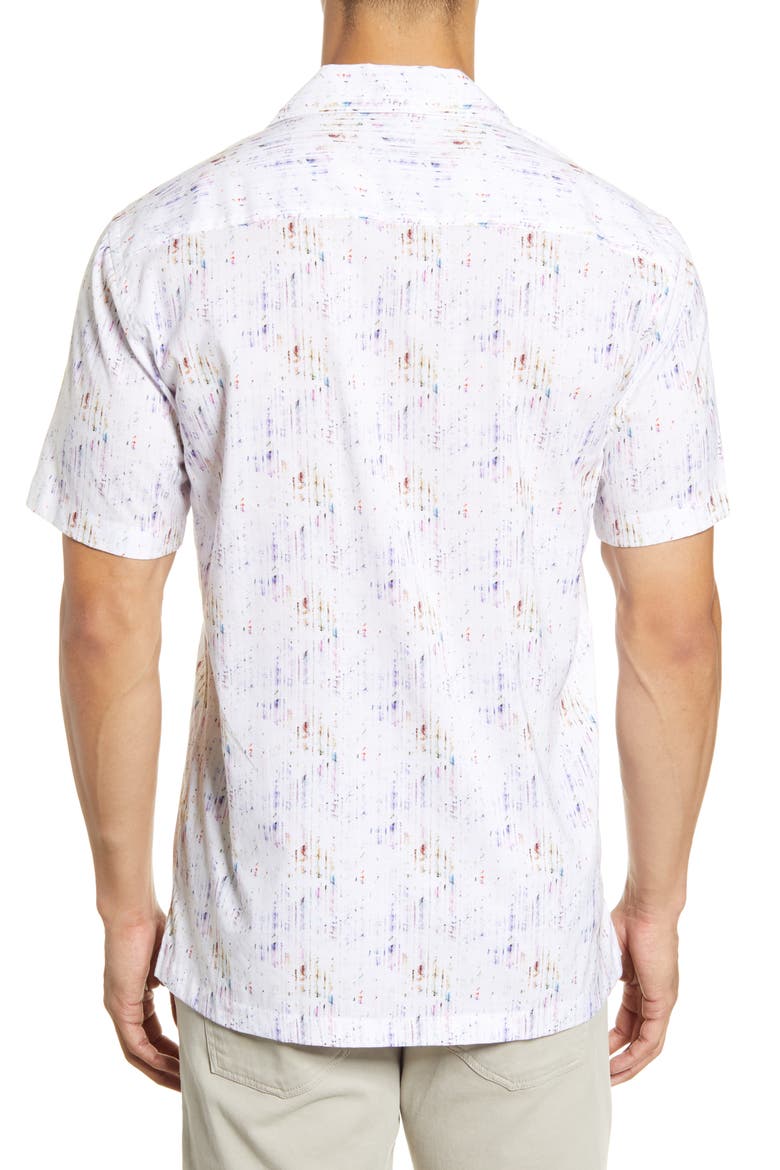 Shaped Fit Short Sleeve Button-Up Camp Shirt, Alternate, color, MULTI