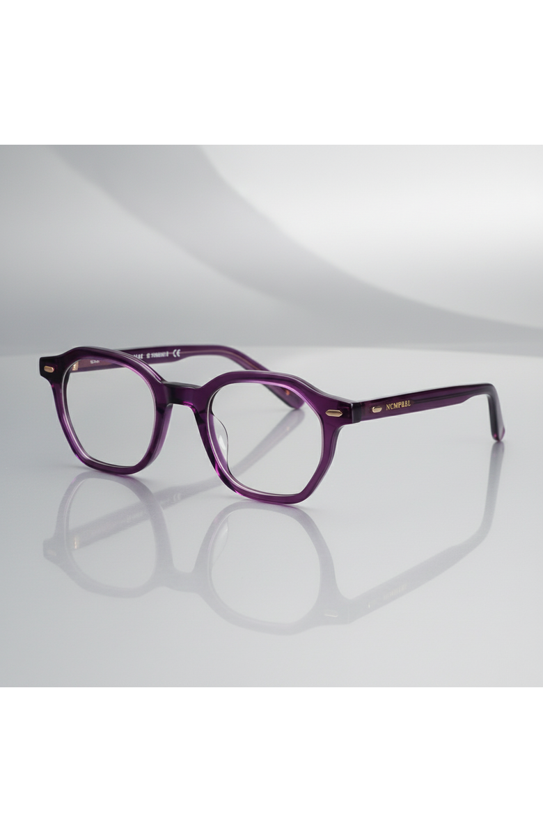 NCMPRBL Haze 46mm Geometric Eyeglasses, Alternate, color, Smoked Violet