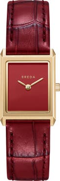 BREDA Virgil Leather Strap Watch, 16mm x 8mm