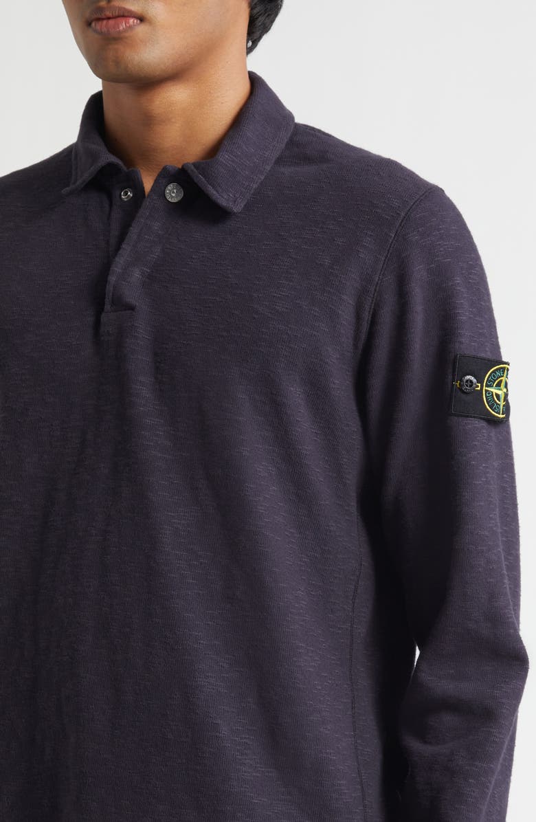 Stone Island Long Sleeve Polo, Alternate, color, V0126 Ink