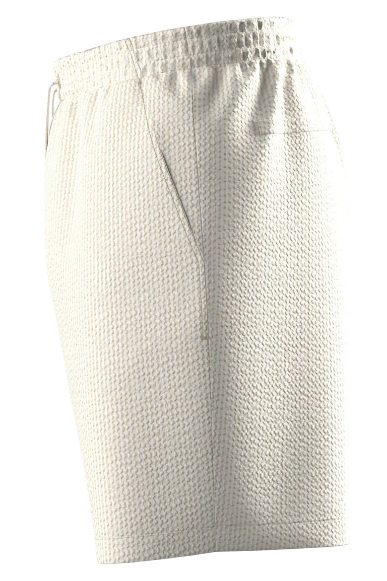 Pinstripe Cotton Blend Seersucker Drawstring Shorts, Alternate, color, FLOUR/ NATUREL CLAIR