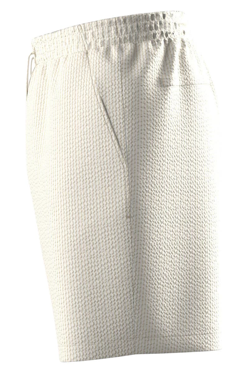 Lacoste Pinstripe Cotton Blend Seersucker Drawstring Shorts, Alternate, color, Flour/ Naturel Clair