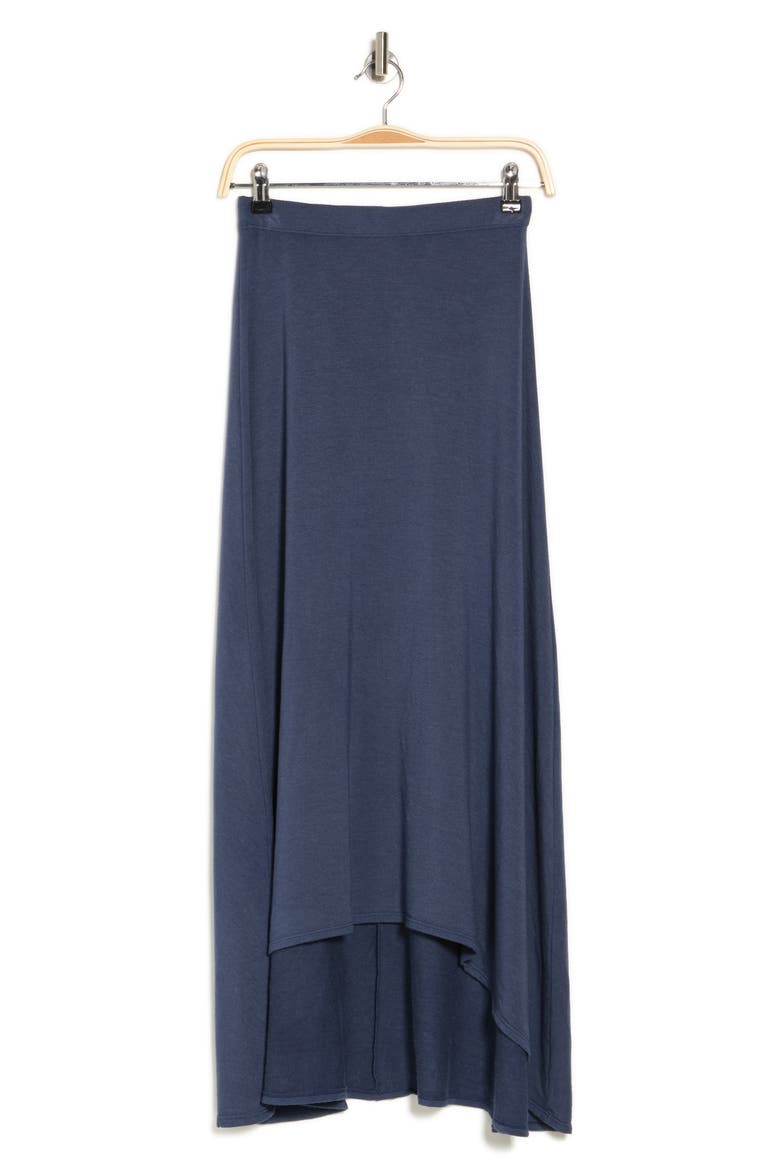 Asymmetric Hi-Low Skirt, Alternate, color, NAVY