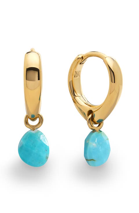 Nura Stone Huggie Hoop Earrings