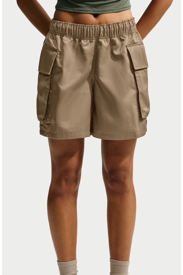 Satin Cargo Shorts, Alternate, color, 297 PARACHUTE BEIGE/PARACHUTE BEIGE