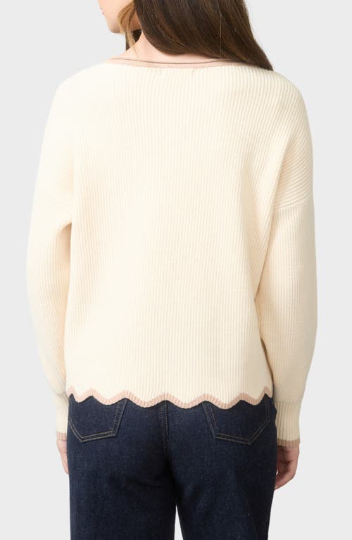 Blu Pepper Wavy Sweater In Neutral
