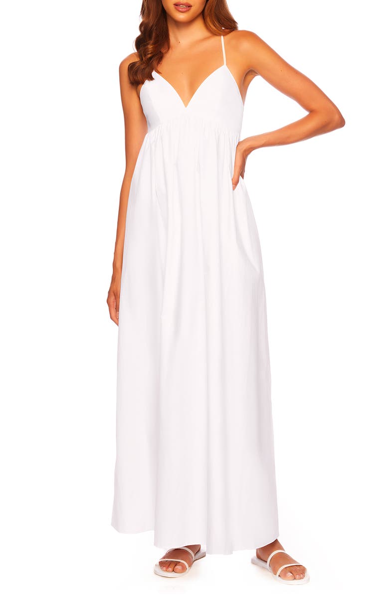 Susana Monaco Cotton Poplin Maxi Sundress, Main, color, 