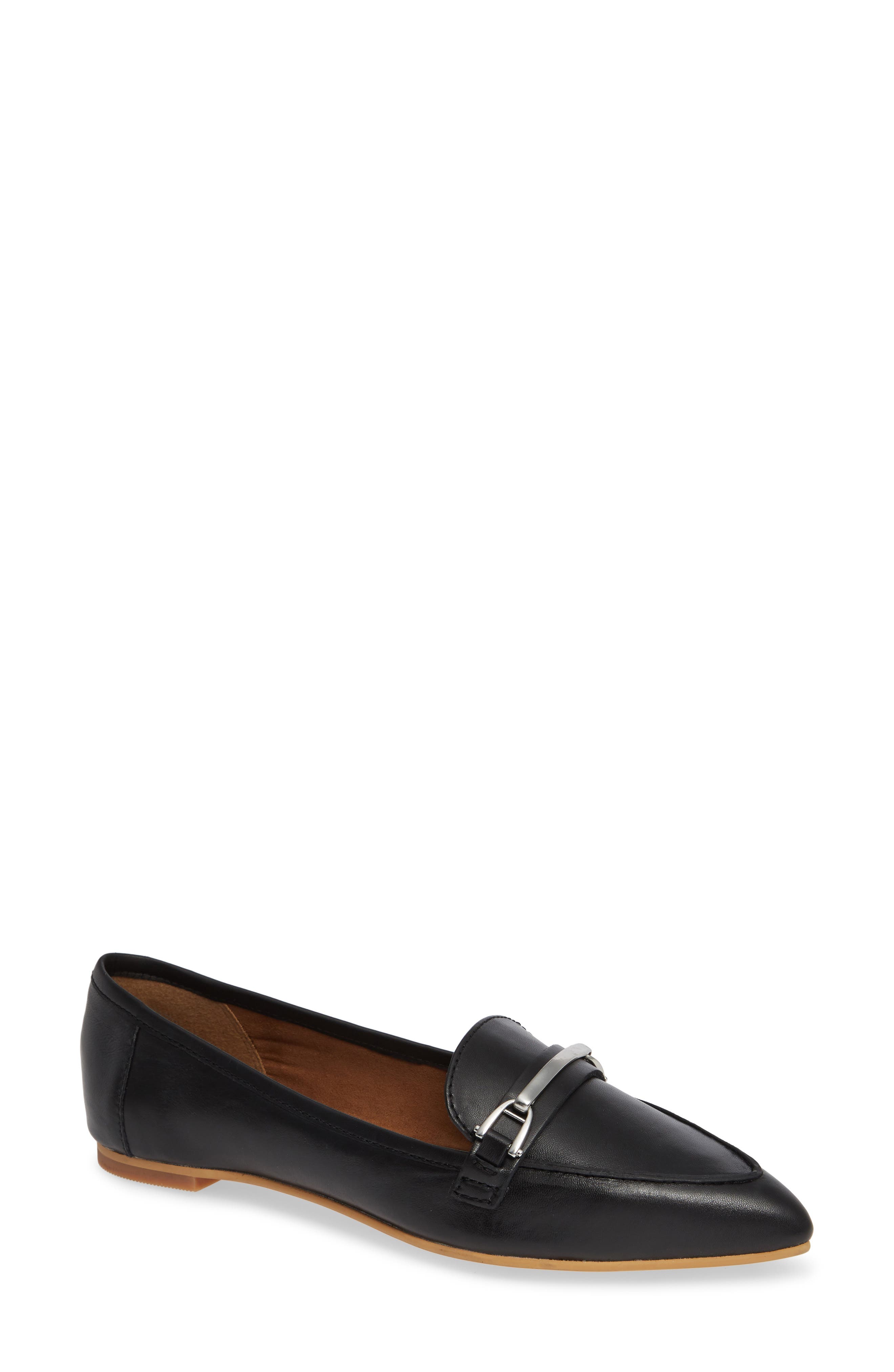 Kelin Flat, Main, color, BLACK LEATHER