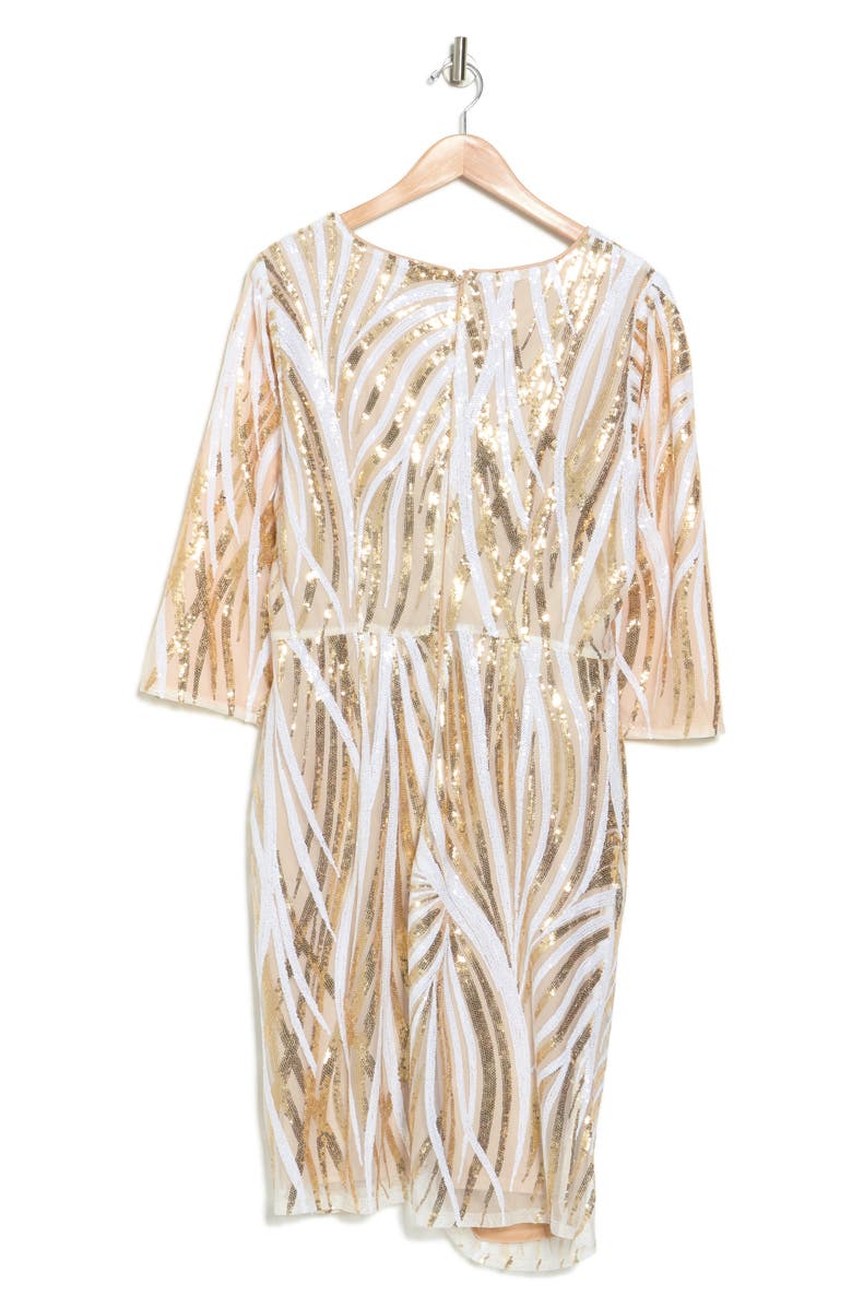 Love By Design Trophy Sequin Side Rouched Dress, Alternate, color,