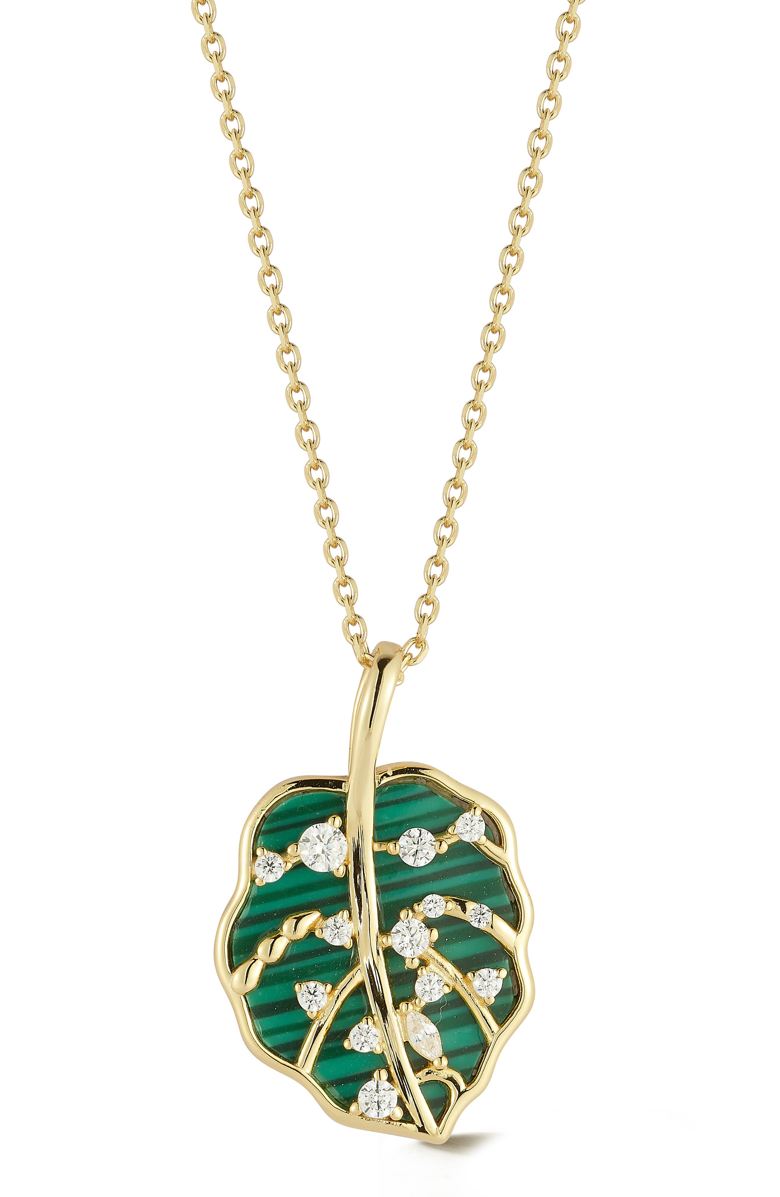 Monstera Leaf Pendant Necklace