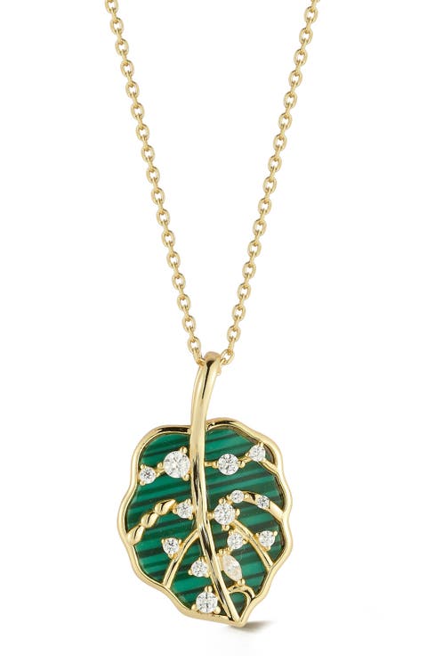 Monstera Leaf Pendant Necklace