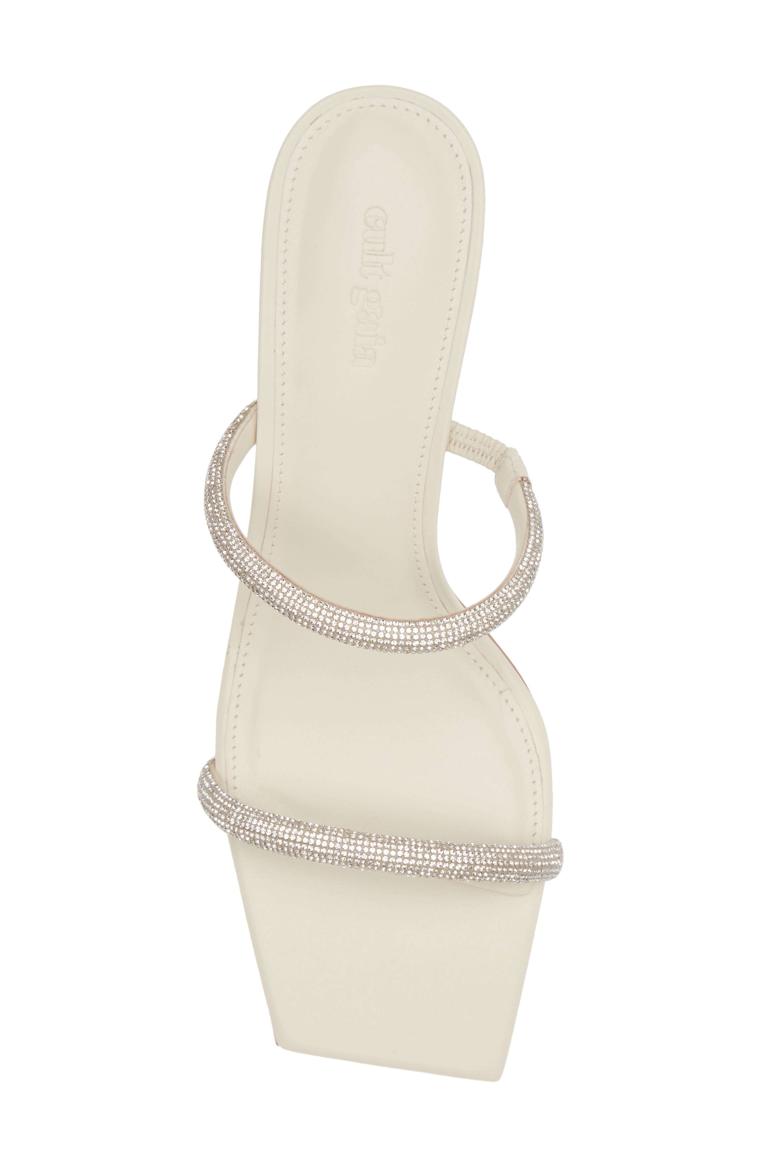 Cult Gaia Nami Crystal Kitten Heel Slide Sandal, Alternate, color, 