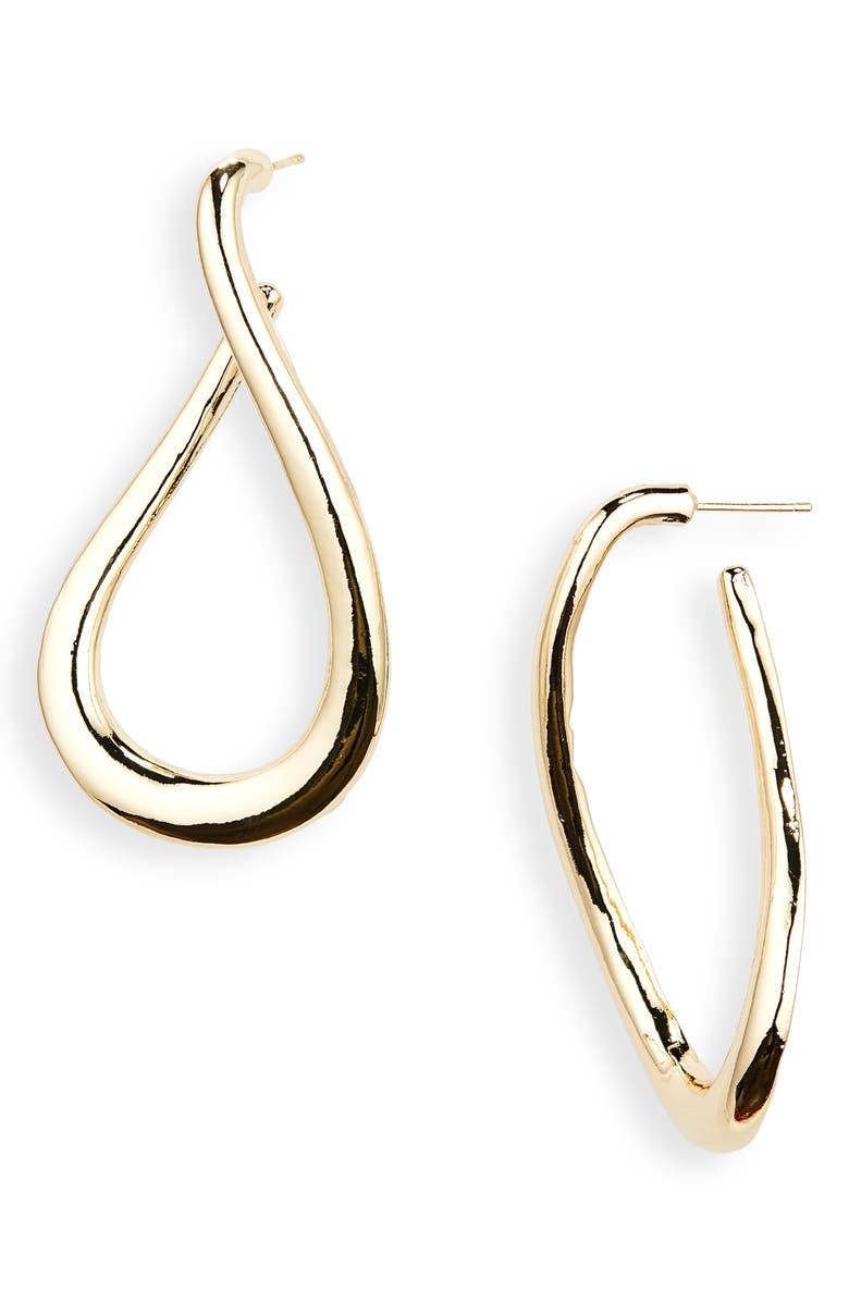 Tasha Twisted Oval Hoop Earrings, Main, color, 
