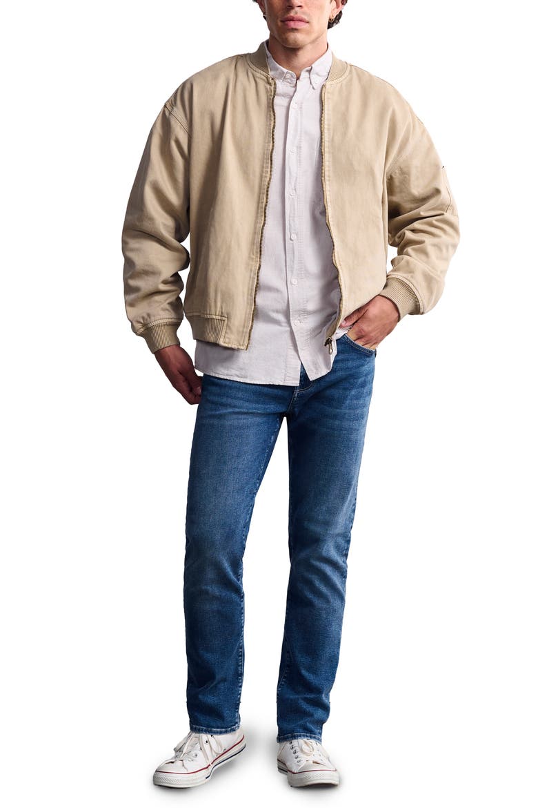 Bridge Straight Leg Stretch Jeans, Alternate, color, MID BRUSHED DENIM
