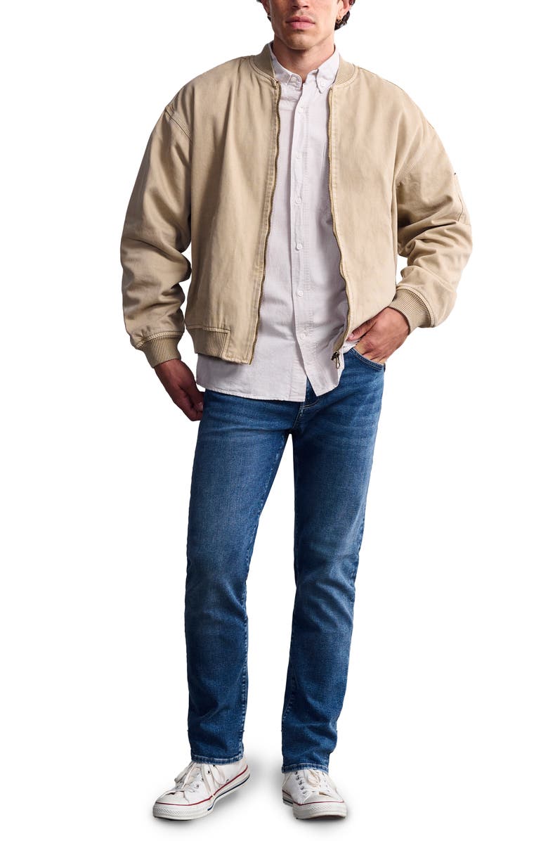 General Denim Works Bridge Straight Leg Stretch Jeans, Alternate, color, Mid Brushed Denim