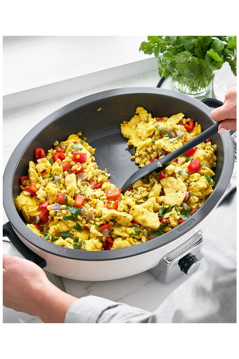 Elite 5 1/2-Quart Oval Ceramic Electric Skillet, Alternate, color, CLOUD CREAM