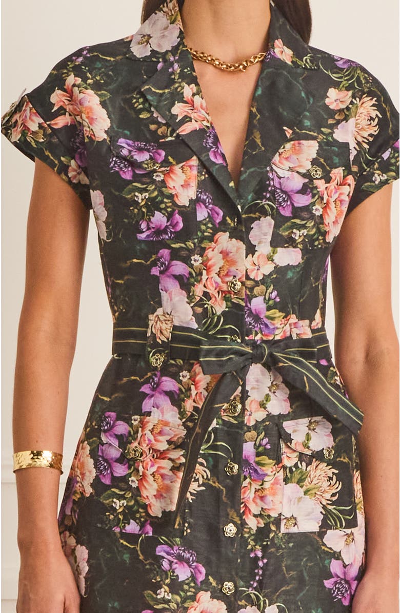 Aqua Blu Button Up Camilla Dress, Alternate, color, Black