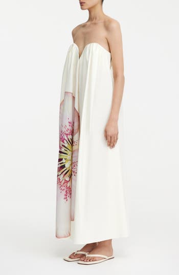 Shiloh Floral Strapless Maxi Dress