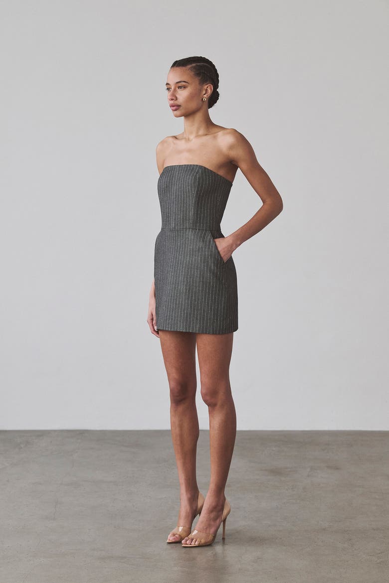 Benita Mini Dress, Alternate, color, Grey