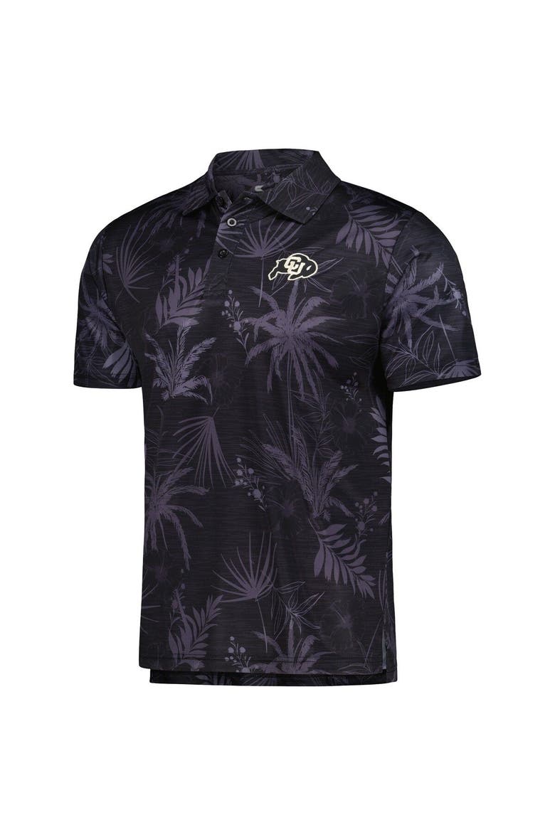 Men's Colosseum Black Colorado Buffaloes Palms Team Polo, Alternate, color, Black