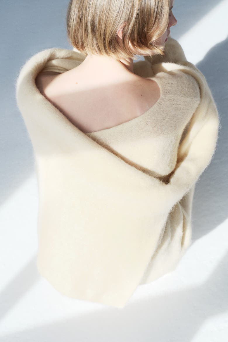 Alpaca-blend One-shoulder Jumper, Alternate, color, Light yellow