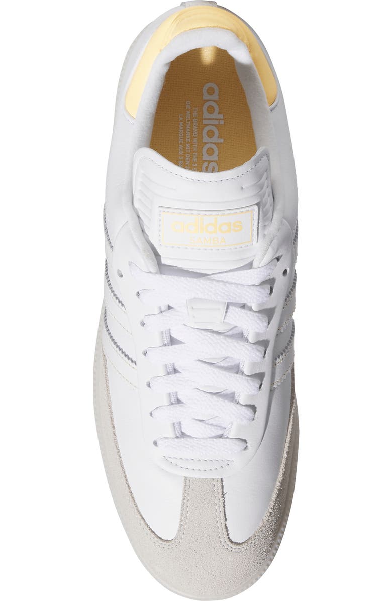 adidas Golf Gender Inclusive Samba Spikeless Golf Shoe, Alternate, color, White/ Tangerine/ Off White