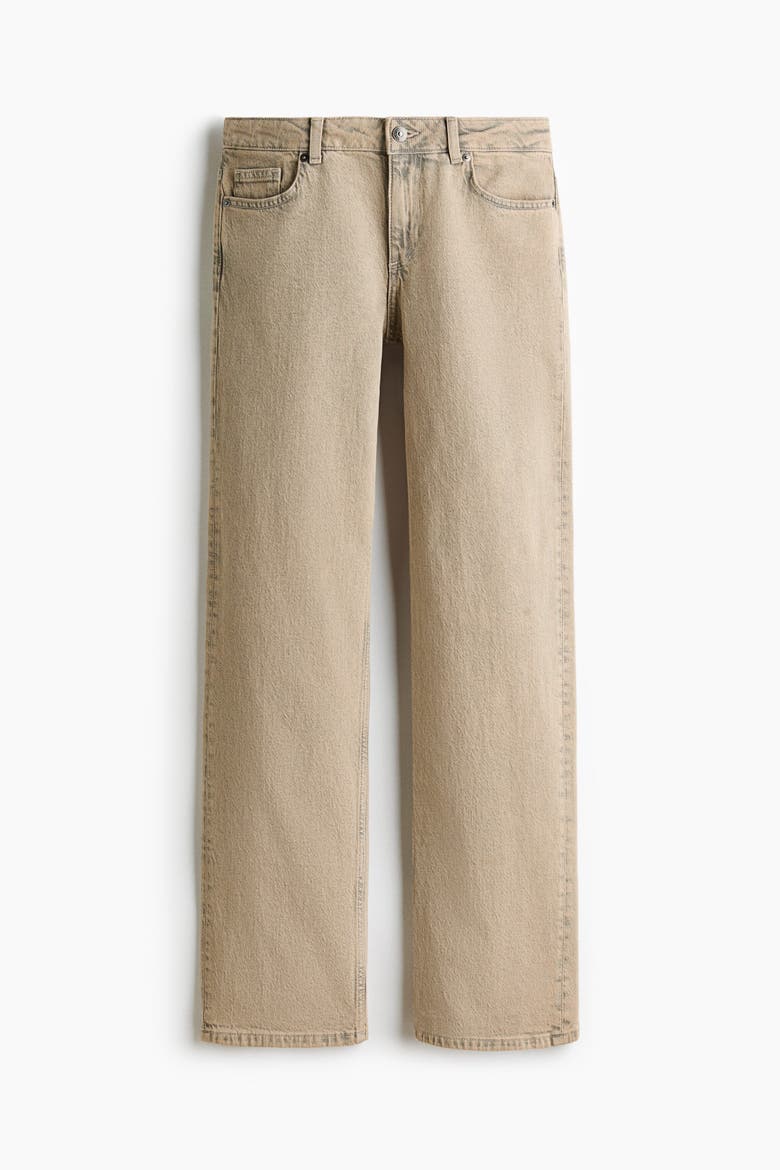 Slim Straight Regular-Waist Jeans, Alternate, color, Dusty beige