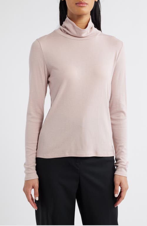 Eileen Fisher Slim Fit Turtleneck Top in Opal 