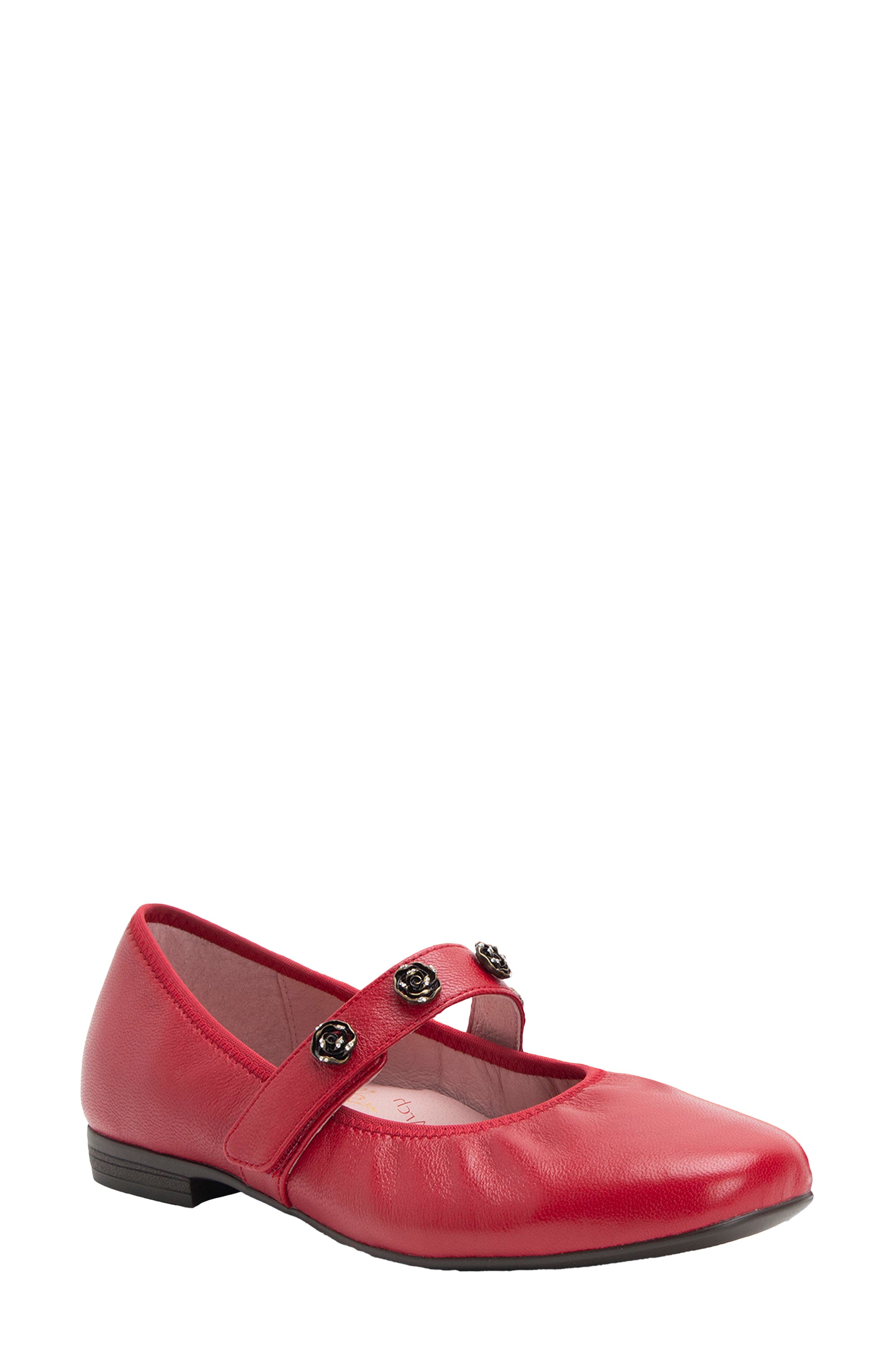 Audree Mary Jane Flat, Main, color, CRIMSON