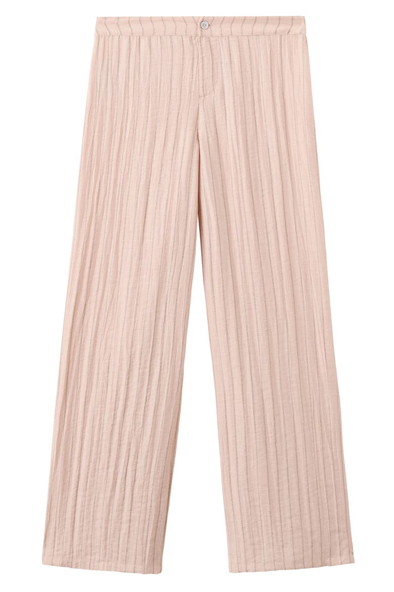 Textured Striped Low Rise Straight Leg Trousers, Main, color, PASTEL PINK