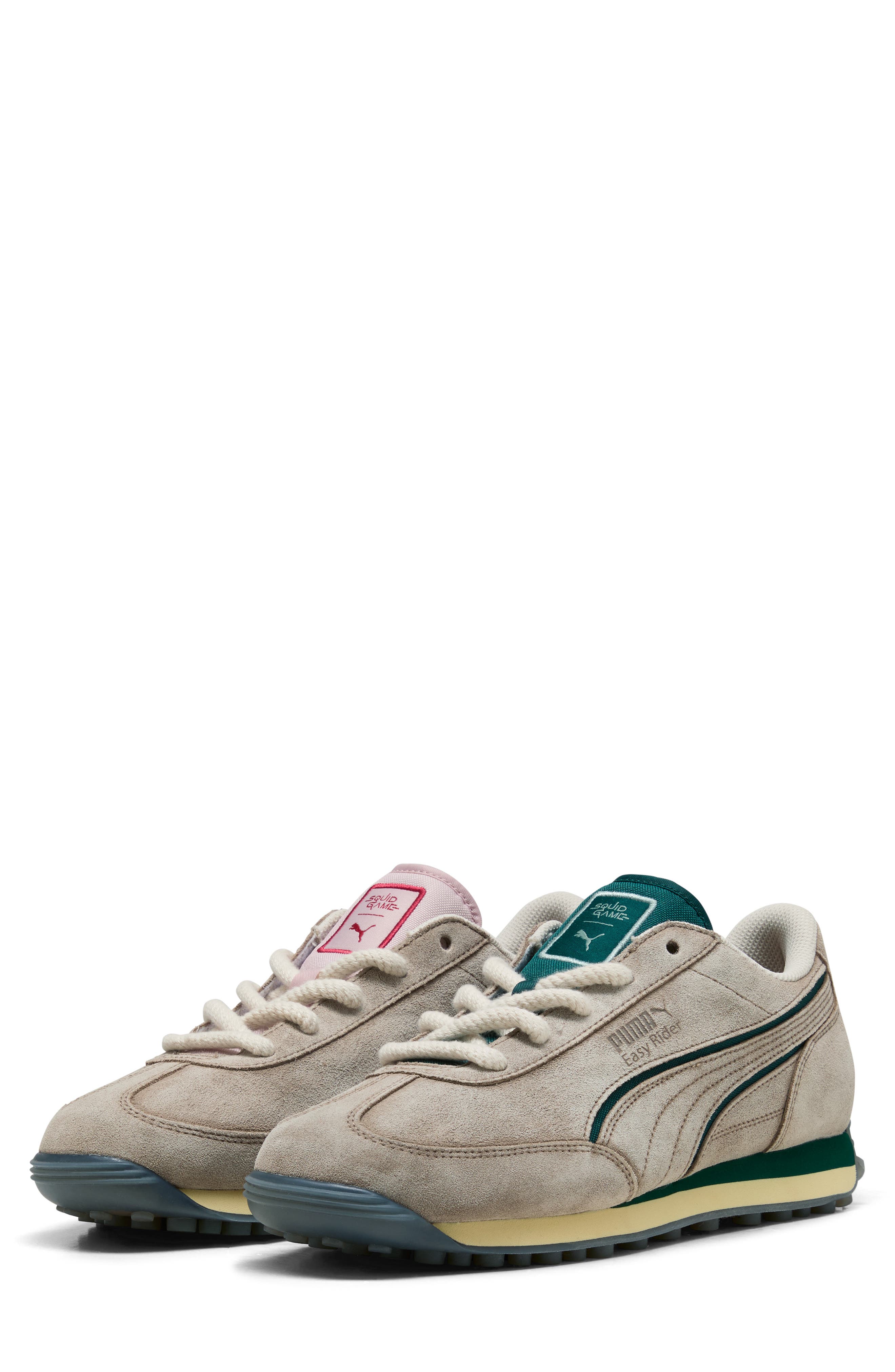 PUMA x 'Squid Game' Easy Rider Sneaker, Alternate, color, Alpine Snow/ Dark Myrtle/ Red