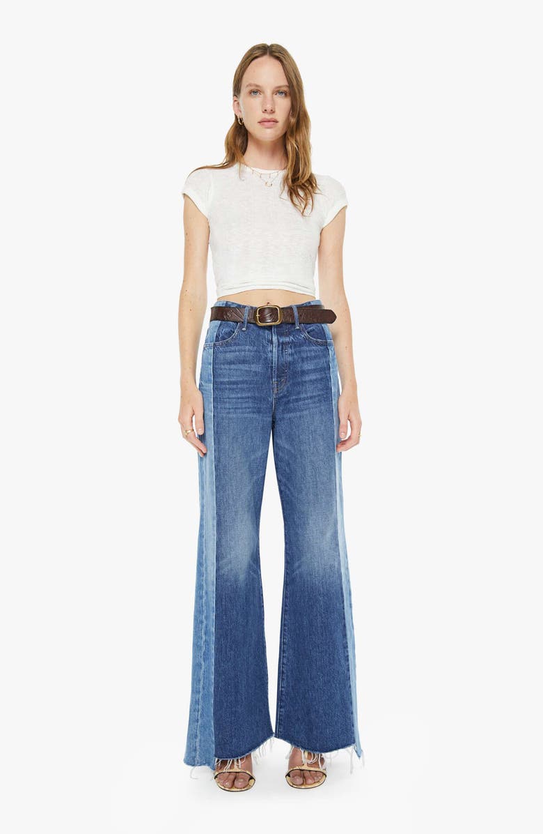 MOTHER The Magpie Embossed Leather Belt, Alternate, color, Cognac