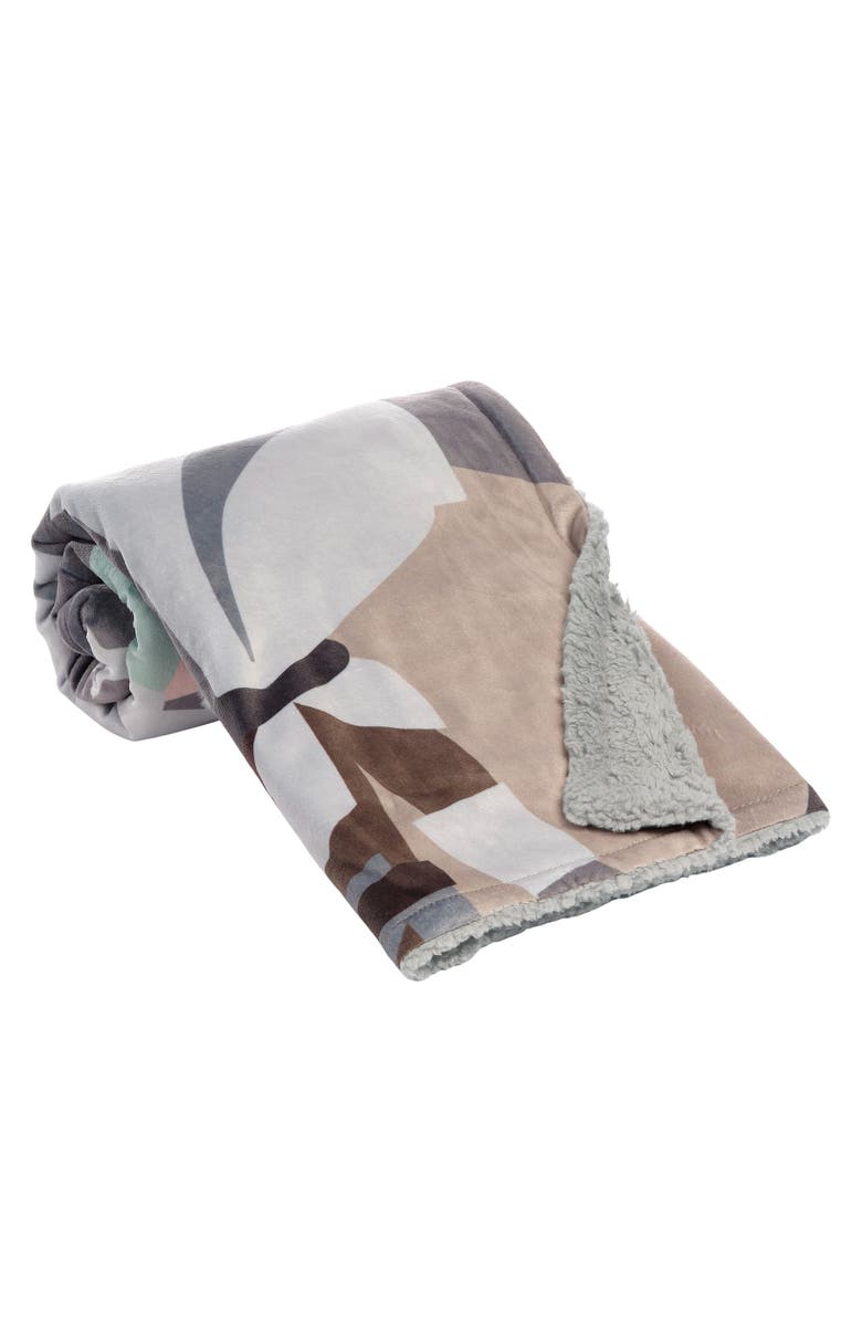 Lambs & Ivy Star Wars The Kids with Me Grogu/The Child/Baby Yoda Baby Blanket, Alternate, color, Grey