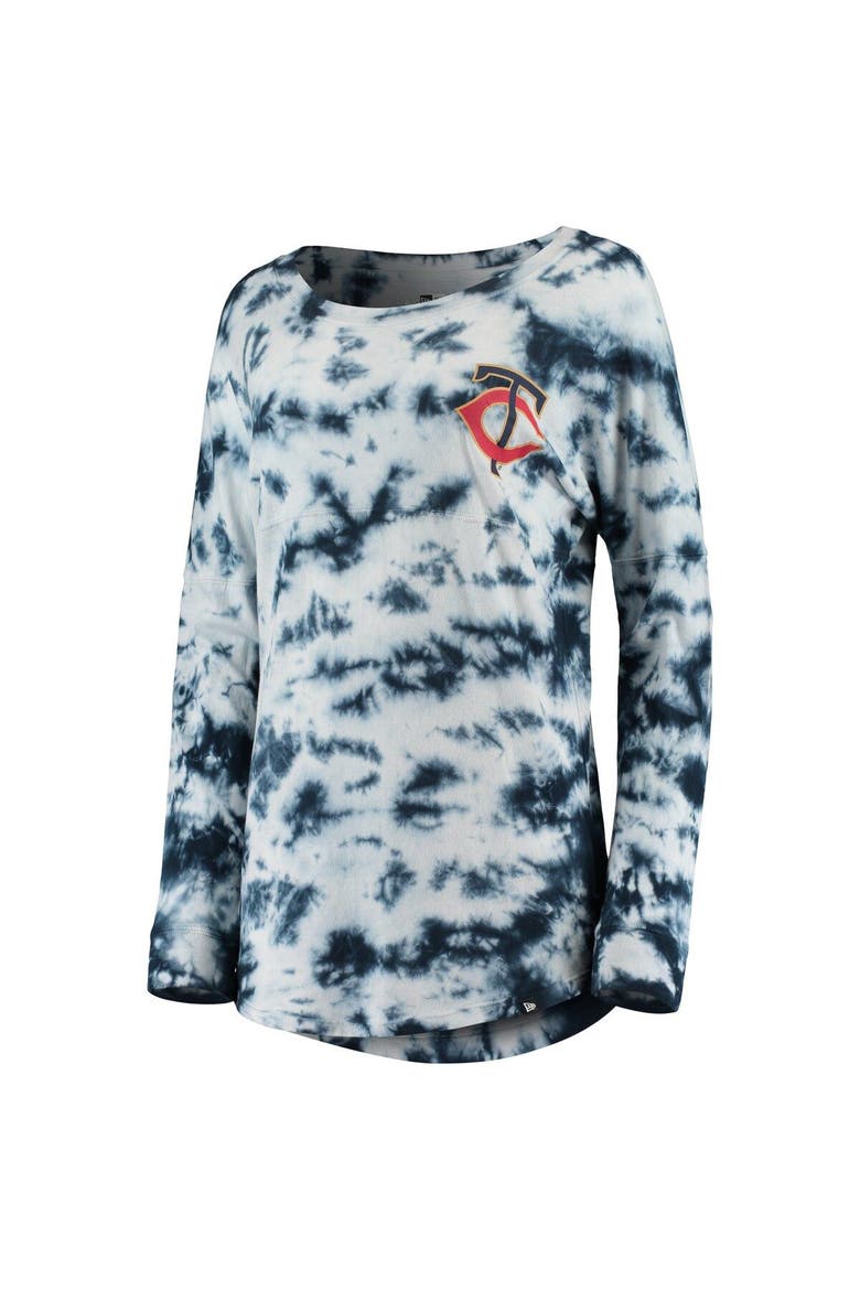 Women's New Era Navy Minnesota Twins Tie-Dye Long Sleeve T-Shirt, Alternate, color, Navy