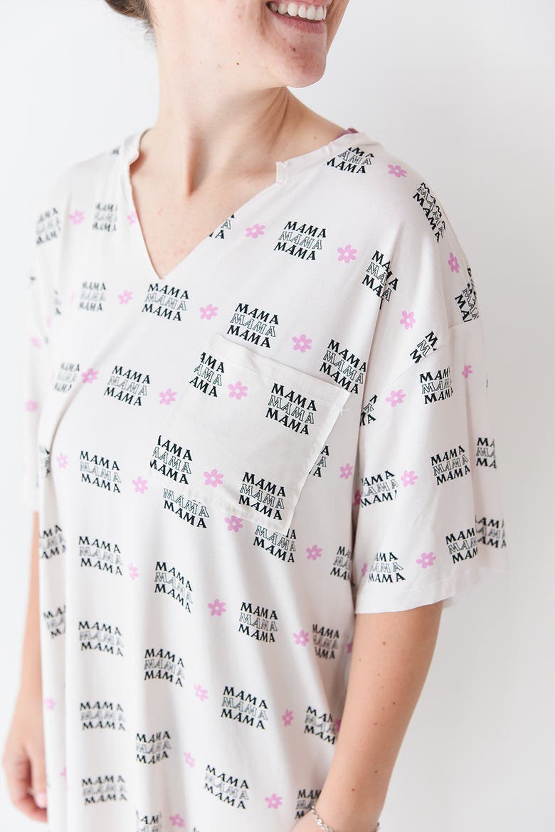 Women's Oversized Sleep Shirt | Mama, Alternate, color, ivo