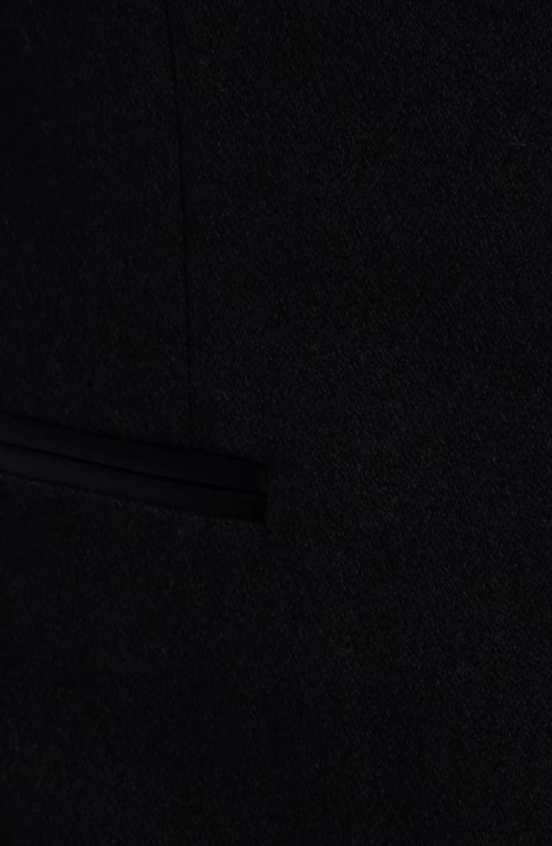 Zanella Winston Peaked Lapel Black Wool Tuxedo, Alternate, color, Black