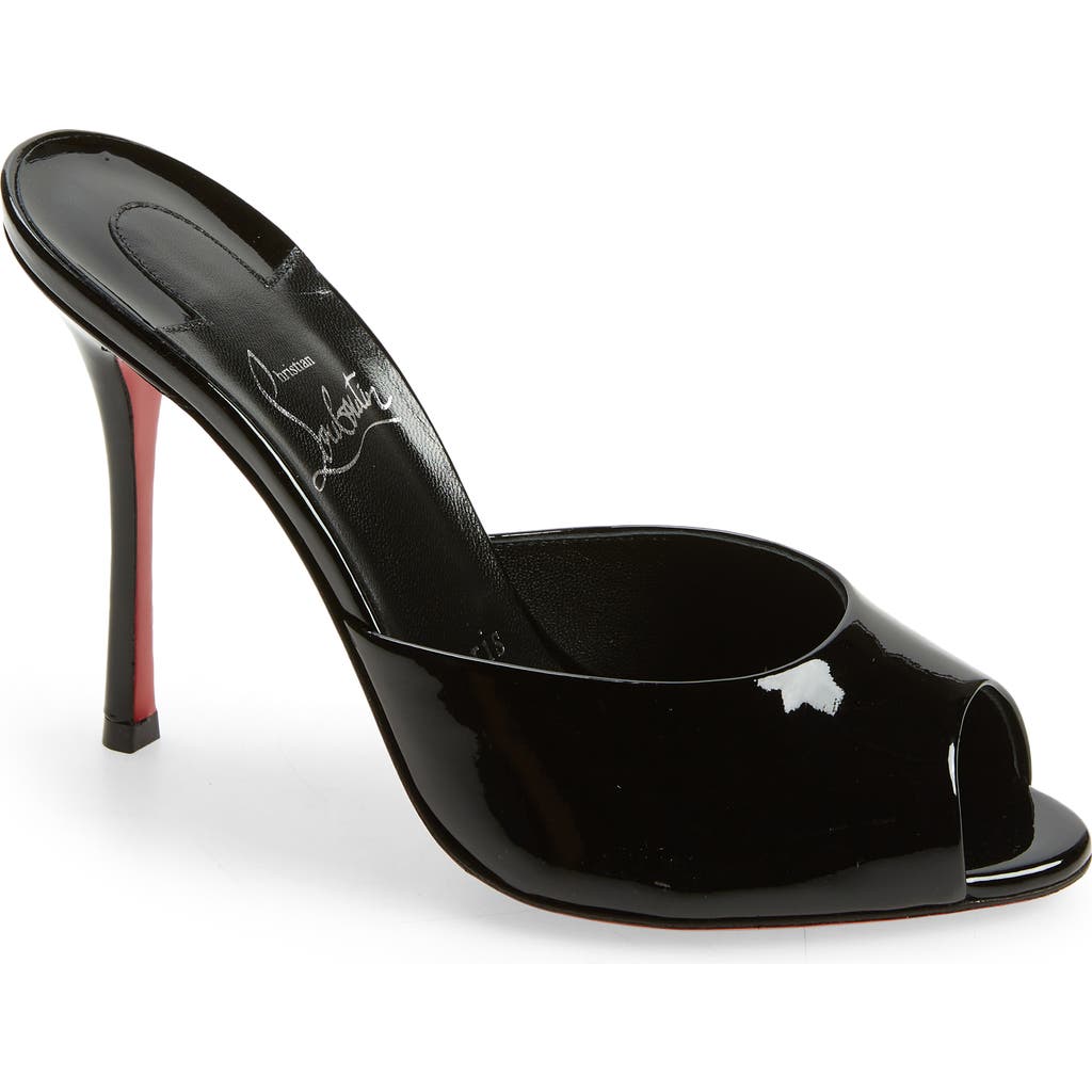 Christian Louboutin Me Dolly Peep Toe Slide Sandal in Black at Nordstrom, Size 40