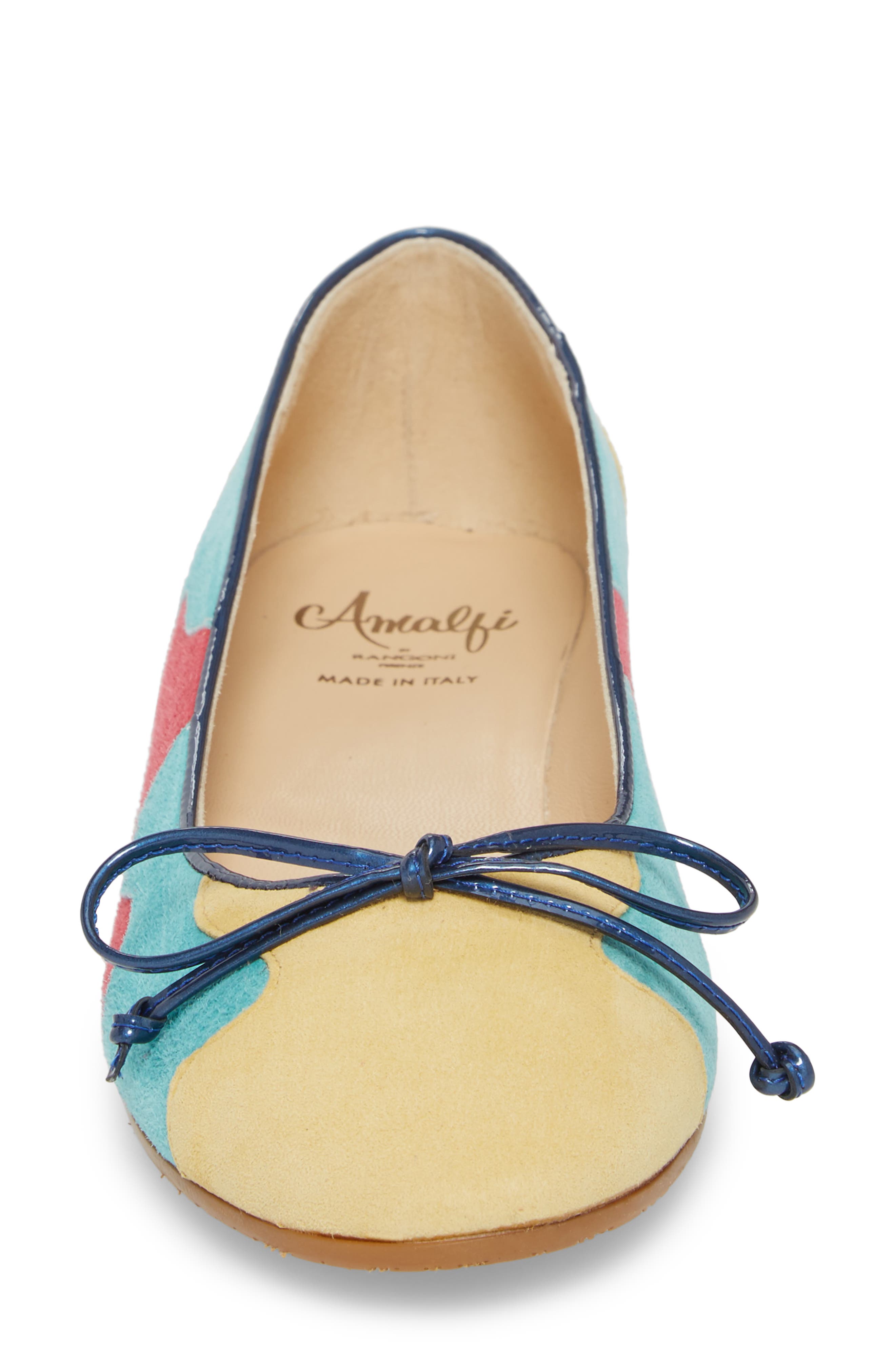 Ginevra Flat, Alternate, color, MANGO/ TURQUOISE SUEDE
