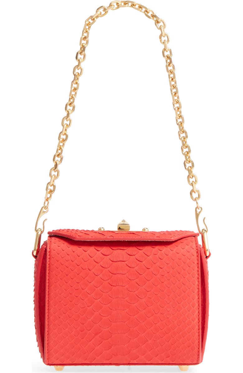 McQueen Alexander McQueen Box Bag 16 Genuine Python Shoulder Bag, Main, color,